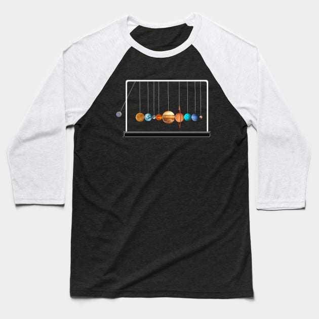 Newton's Space Balls Cradle Baseball T-Shirt by Artizan